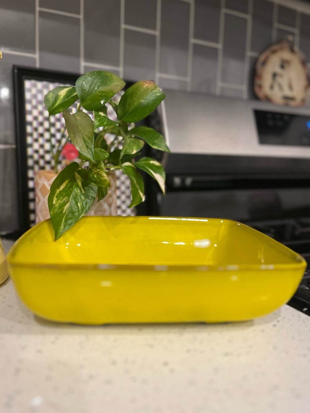 Ernestine Salerno ceramic vibrant yellow serving dish- Made in Italy